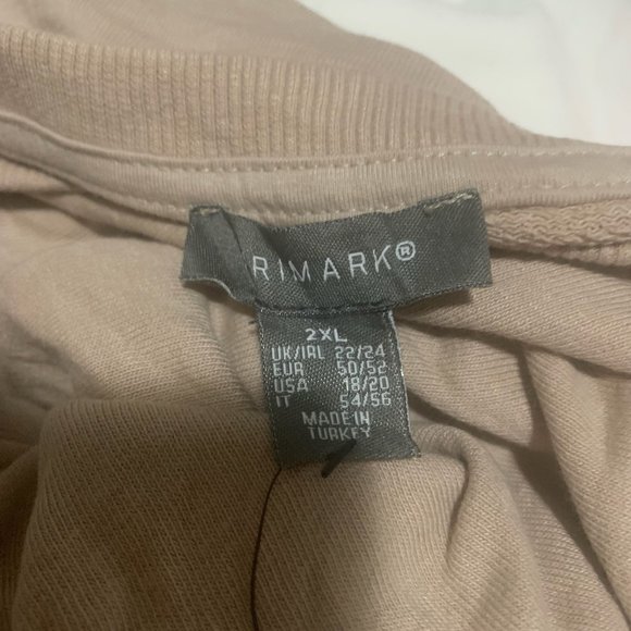 NWT PRIMARK LONG SLEEVE ROUND NECK PLEATED BACK SWEATSHIRT NUDE 2XL (18-20) - Picture 7 of 9